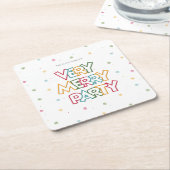 ホリデーラブ&ブメリーライトパーティー スクエアペーパーコースター (アングル)