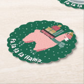 ホリデーラマコースター – Fa la la llama ペーパーコースター (アングル)