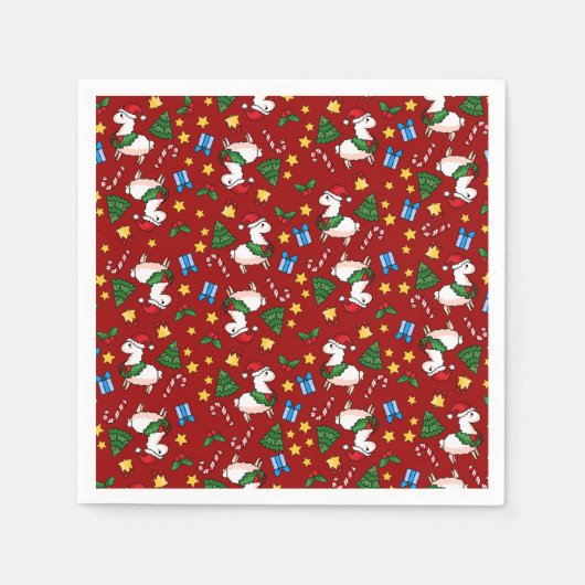 ホリデーラマママドネス スタンダードカクテルナプキン (正面)