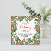 ホリデーランチョンウォーターカラークリスマスフローラ 招待状 (スタンド正面)