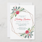 ホリデーランチョングリーンリーウォーターカラーパーティー 招待状 (正面)