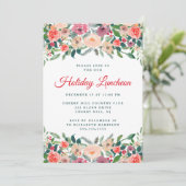 ホリデーランチョンフローラウォーターカラー 招待状 (スタンド正面)