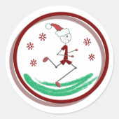 ホリデーランナーガイステッカー ラウンドシール (正面)