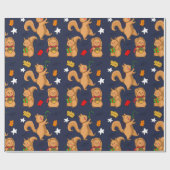 ホリデーリスのパターン ラッピングペーパー (フラット)