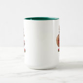 ホリデーリスパーソナライズされたルクリスマスマグ マグカップ (中央)