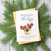 ホリデーリス写真コラージュクリスマスカード シーズンカード