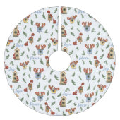 ホリデーリス喜び平和の愛クリスマス ブラッシュドポリエステルツリースカート (正面)