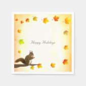 ホリデーリス&紅葉 スタンダードカクテルナプキン (正面)