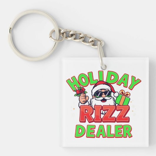 ホリデーリズディーラー アルファ世代 ミーム クリスマス キーホルダー (正面)