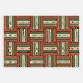 ホリデーリボンギフトラップトリオ ラッピングペーパーシート (正面2)