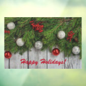 ホリデーリースグリーン&オーナメントズウィンドウスランチ ウィンドウサイン (シート3)