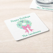 ホリデーリースコースターズ スクエアペーパーコースター (アングル)