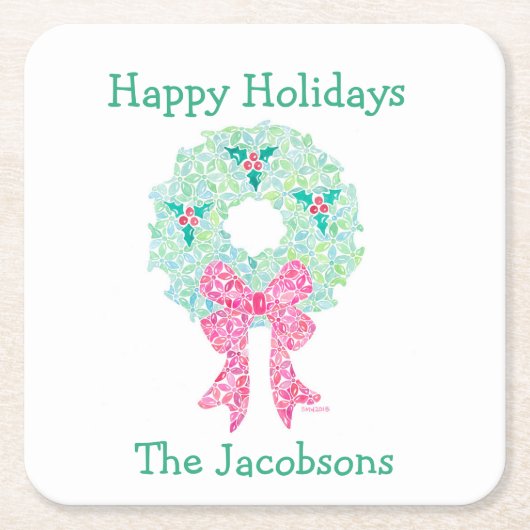 ホリデーリースコースターズ スクエアペーパーコースター (正面)