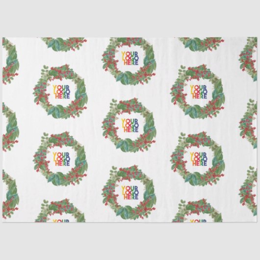 ホリデーリースビジネスロゴクリスマス 薄葉紙 (正面)