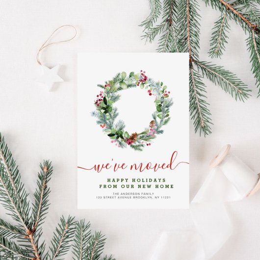 ホリデーリースムービングニューホームのお知らせ ポストカード