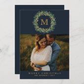 ホリデーリースモノグラムフォトカード シーズンカード (正面/裏面)