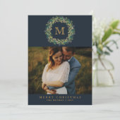 ホリデーリースモノグラムフォトカード シーズンカード (スタンド正面)