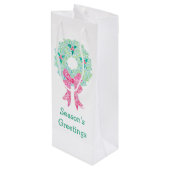 ホリデーリースワインバッグ ワインギフトバッグ (裏面アングル)