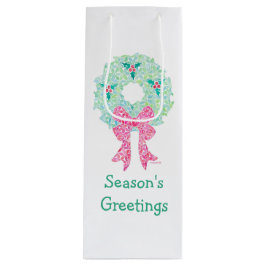 ホリデーリースワインバッグ ワインギフトバッグ