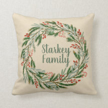 ホリデーリース、レッドベリー、パイン&ユーカリプタス