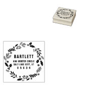 ホリデーリーフリース差出人住所 ラバースタンプ (押印)