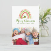 ホリデーレインボークリスマスフォトカード シーズンカード (スタンド正面)