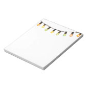 ホリデーレインボーストリングライト – クリスマスライト ノートパッド (回転)