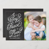 ホリデーレタリングホリデーフォトカード シーズンカード (正面/裏面)