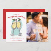 ホリデーレターシャンパン応援写真 シーズンカード (正面/裏面)