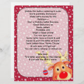 ホリデーレターヘッドサンタレタークリスマスビズ (正面/裏面)