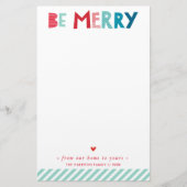 ホリデーレターモダンおもしろいベメリータイポグラフィ 便箋 (正面)