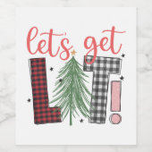 ホリデーレッツライトアップおもしろい 間抜け ワインラベル (シングルラベル)