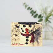 ホリデーレットイットスノーアパブル雪だるま シーズンポストカード (スタンド正面)