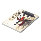 ホリデーレットイットスノーアパブル雪だるま ノートパッド (回転)