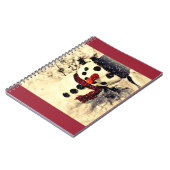 ホリデーレットイットスノーアパブル雪だるま ノートブック (左側)