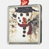 ホリデーレットイットスノーアパブル雪だるま メタルオーナメント (左)