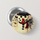 ホリデーレットイットスノーアパブル雪だるま 缶バッジ (正面&裏面)