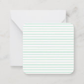 ホリデーレッドとグリーンのストライプのリボン　名前入り ノートカード (裏面)