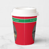 ホリデーレッドとグリーンのビジネスロゴ会社ブランド 紙コップ (右)