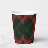 ホリデーレッドとグリーンタータンチェックプライドとモノグラム 紙コップ (右)