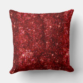 ホリデーレッドと金ゴールドフェイクグリッタークリスマス クッション (裏面)