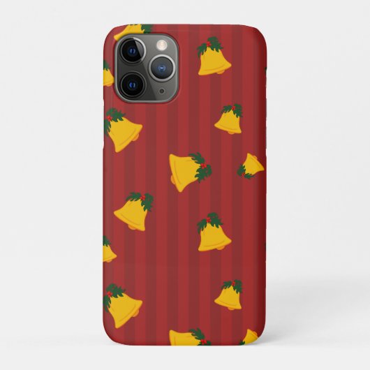 ホリデーレッドゴールドストライプベルクリスマス Case-Mate iPhoneケース (裏)