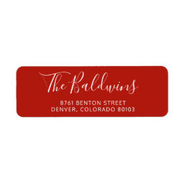 ホリデーレッドスクリプト名差出人住所 ラベル