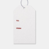 ホリデーレッドタータンチェッククリスマスプレド ギフトタグ (裏面)