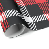 ホリデーレッドティルプレイドラッピング紙 ラッピングペーパー (ロールコーナー)