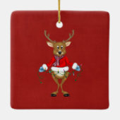 ホリデーレッドパーティーカップ セラミックオーナメント (裏面)