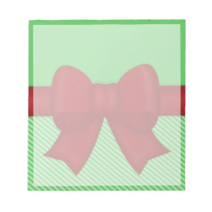 ホリデーレッドボウ ノートパッド