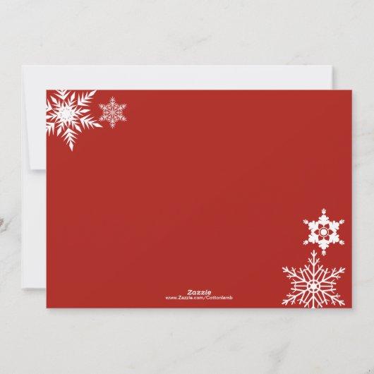 ホリデーレッドボーダー写真カード シーズンカード (裏面)