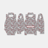 ホリデーレッドロングホパターン(の模様が)あるルンズパターン フェイバーボックス (折り畳みなし)