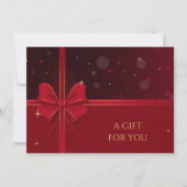 ホリデーレッド金ゴールドグリッターギフト証明書